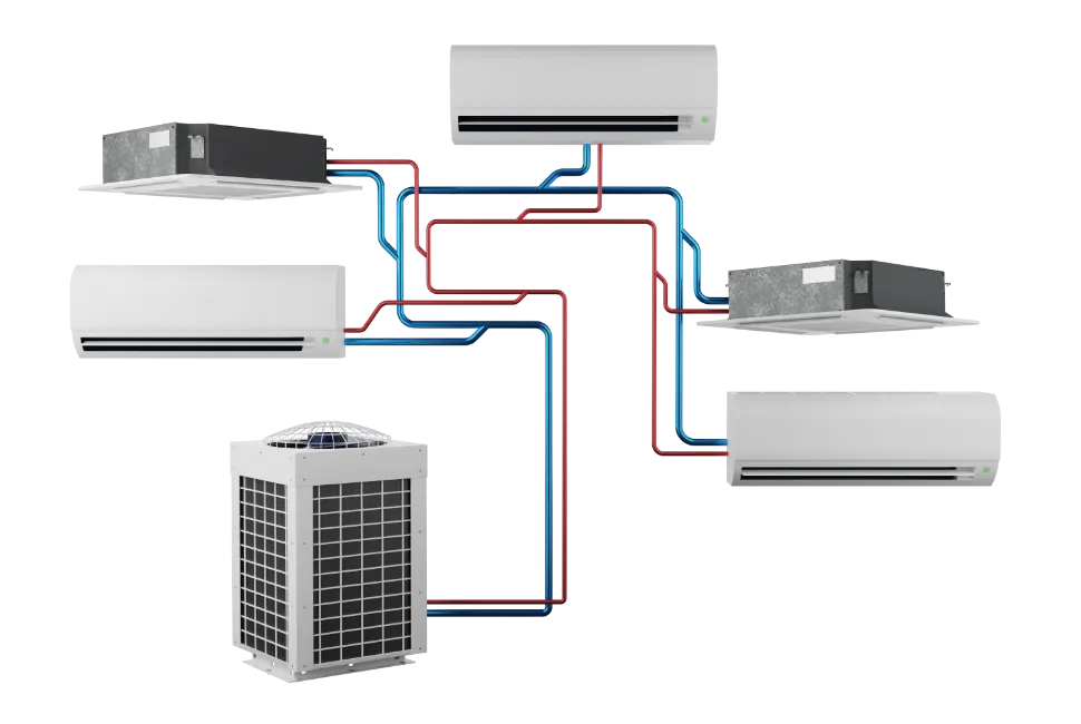 VRF-Klimaanlage Aufbau